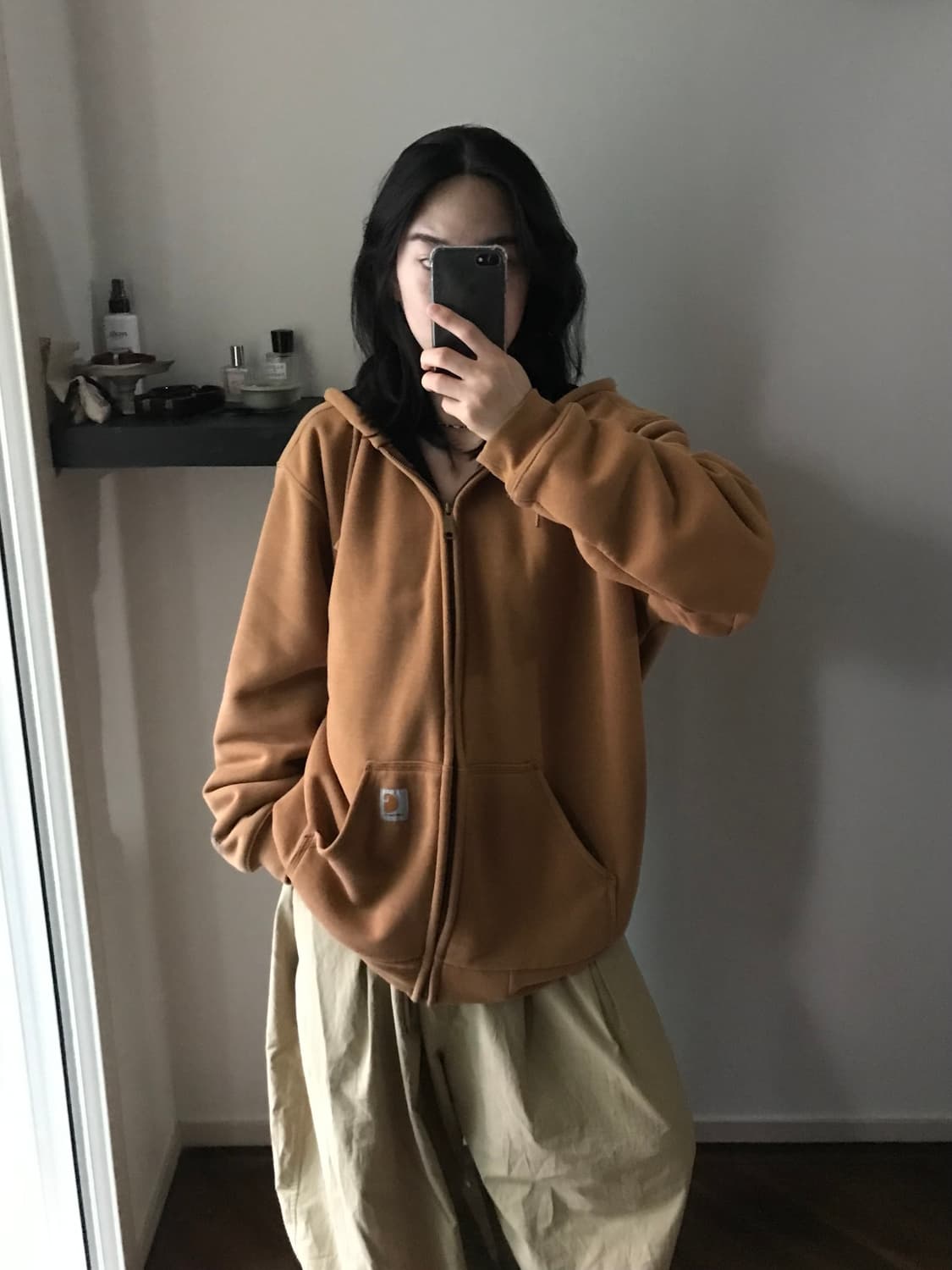 칼하트 써멀 카멜 레인디펜더 후드집업 상품이미지4