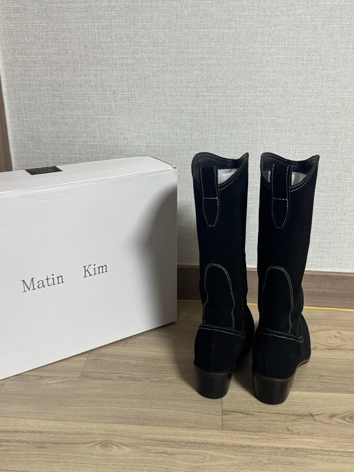 마뗑킴 블랙 스웨이드 웨스턴부츠 235 상품이미지3