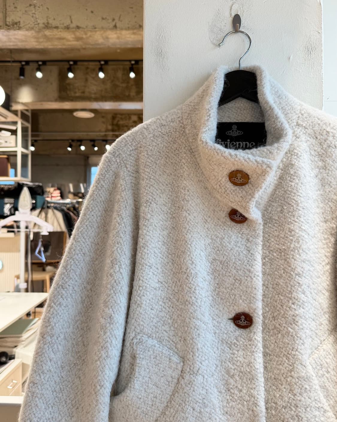 비비안 웨스트우드 아이보리 알파카울 자켓  상품이미지4