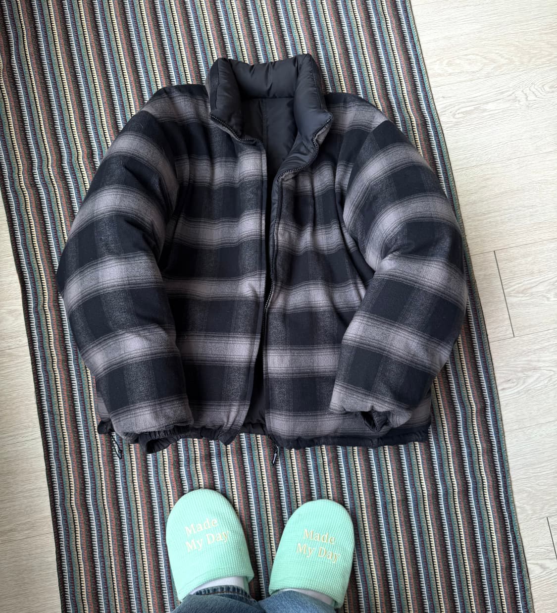 슈프림 플란넬 리버시블 퍼피 패딩 상품이미지5