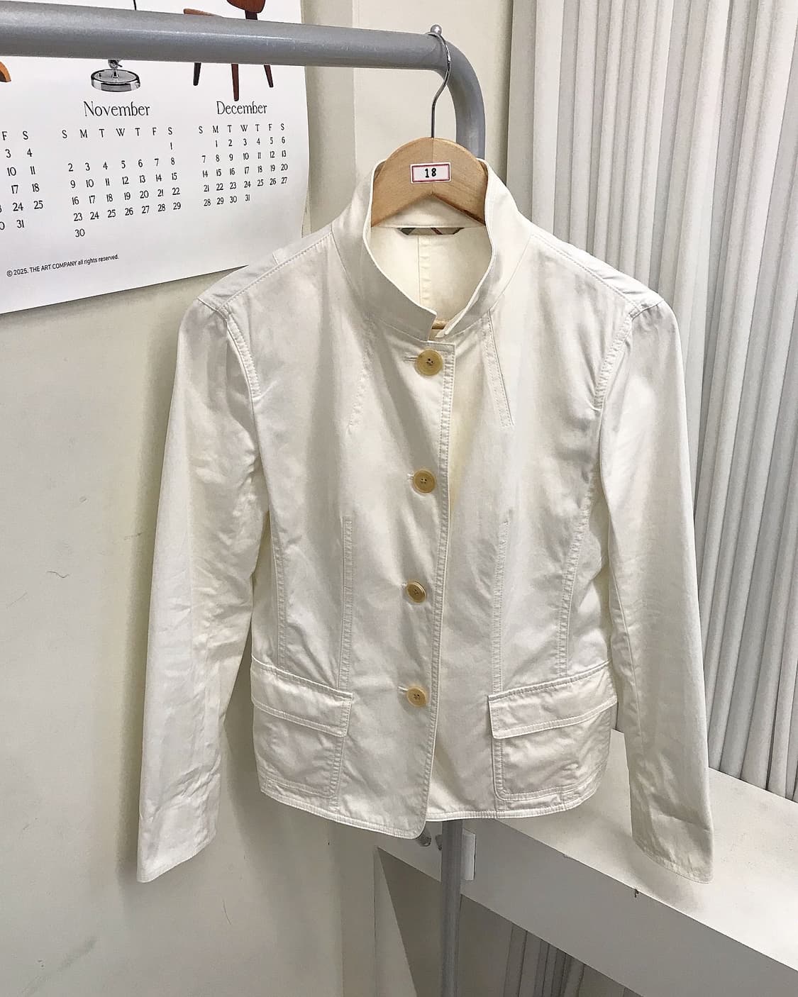 버버리 화이트 코튼 자켓 상품이미지2