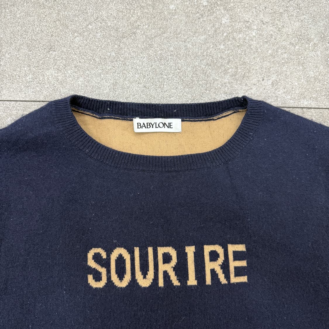 바빌론 레터링 니트 맨투맨 상품이미지6