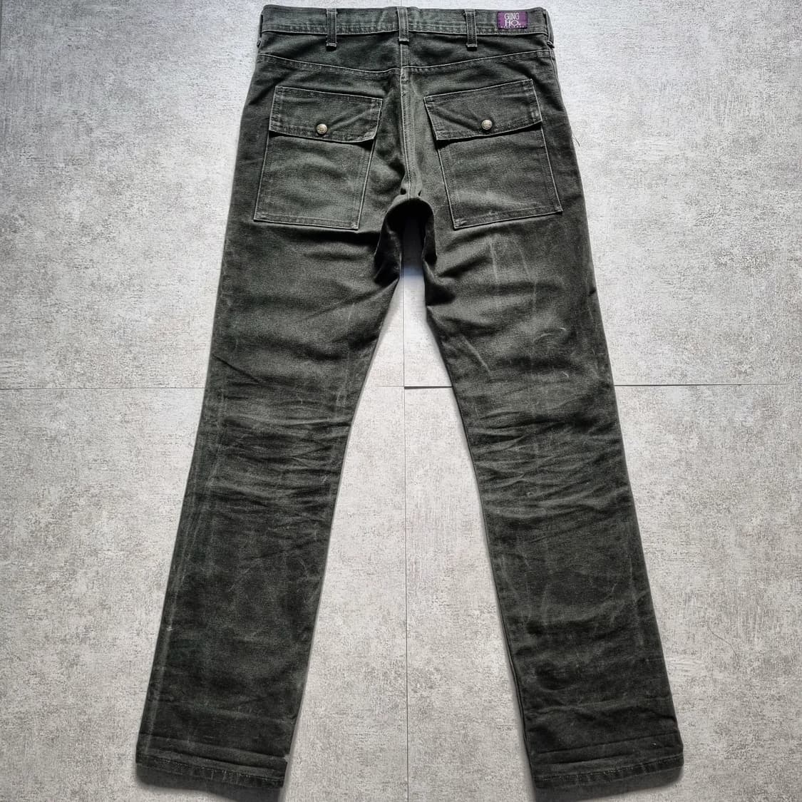 80s USA Gung Ho 더블니 스트레이트 팬츠 32/32 상품이미지6