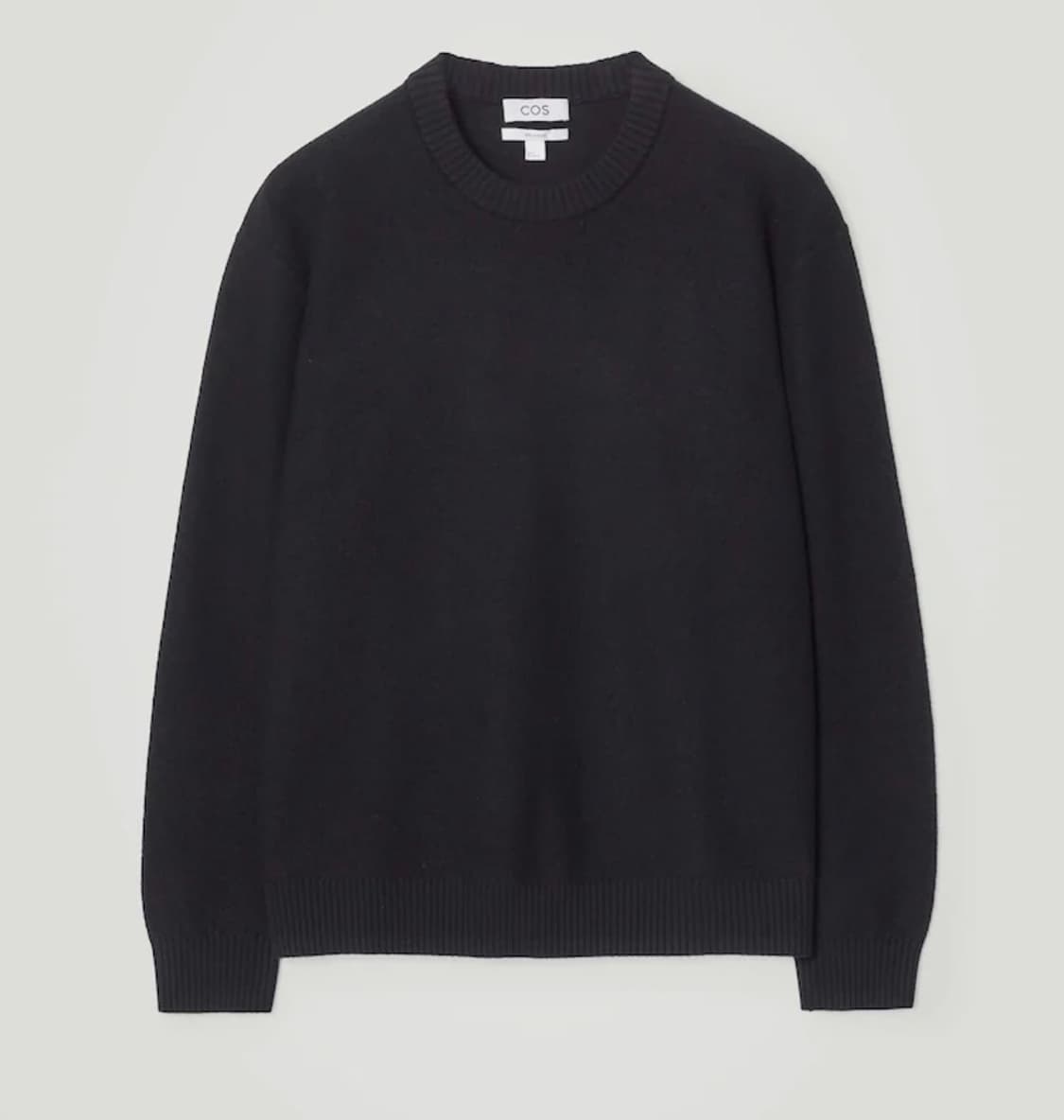 COS 보일드 울 크루넥 스웨터 블랙 상품이미지1