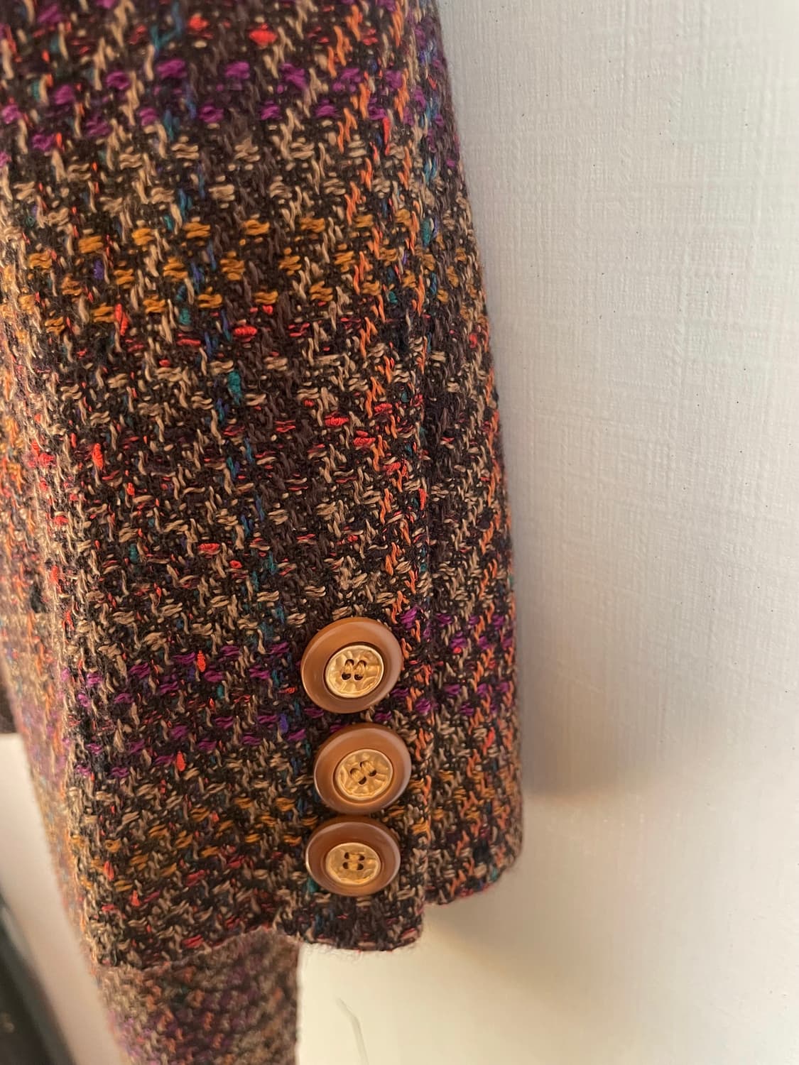 빈티지 체크 하프 자켓 상품이미지5