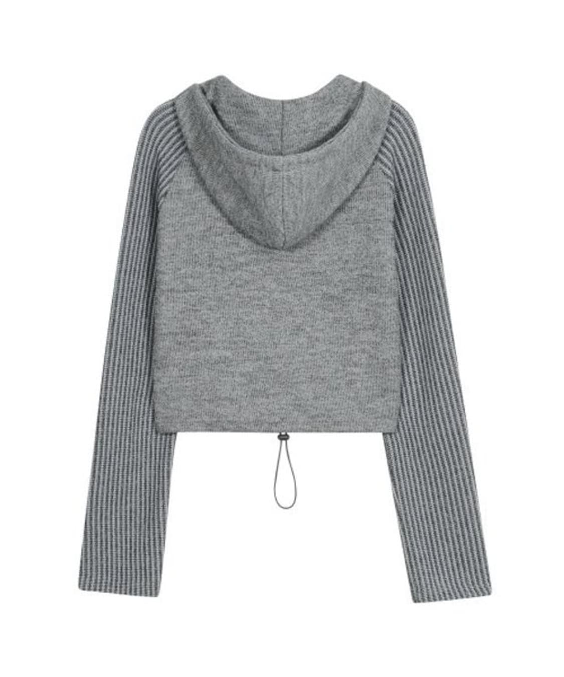 타입서비스 니트 사이드 슬릿 후드 그레이 상품이미지2