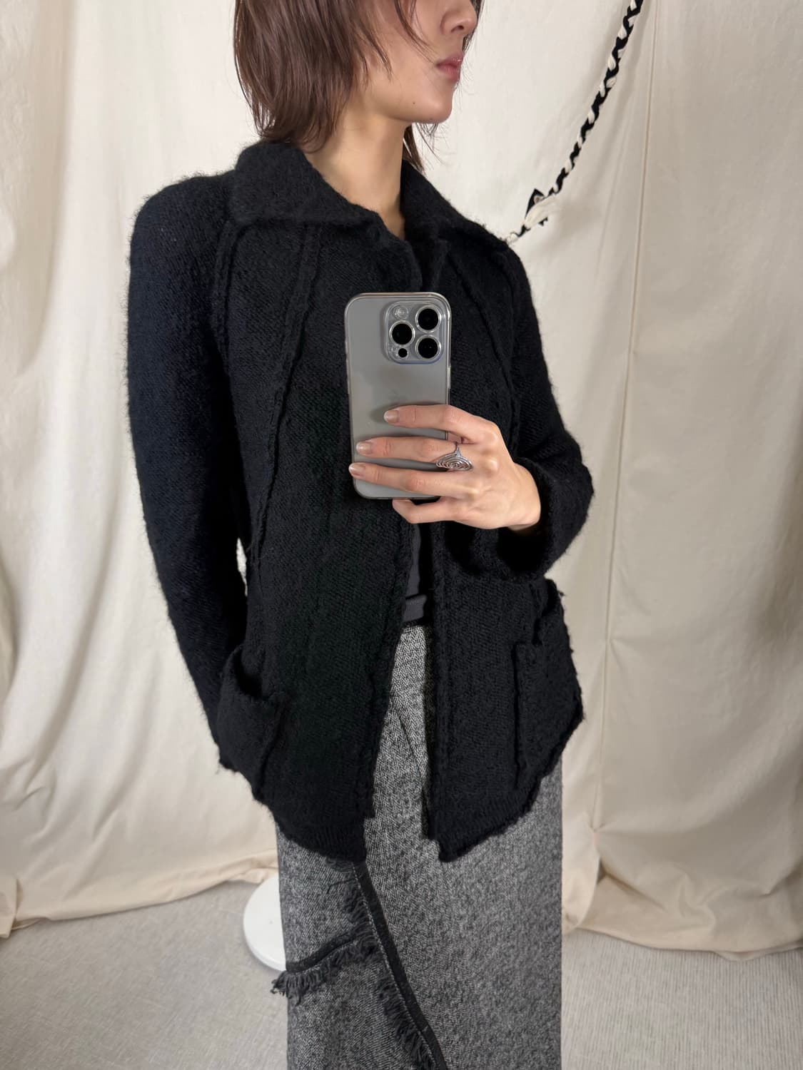 Y's 요지야마모토 부클 울 자켓 상품이미지1