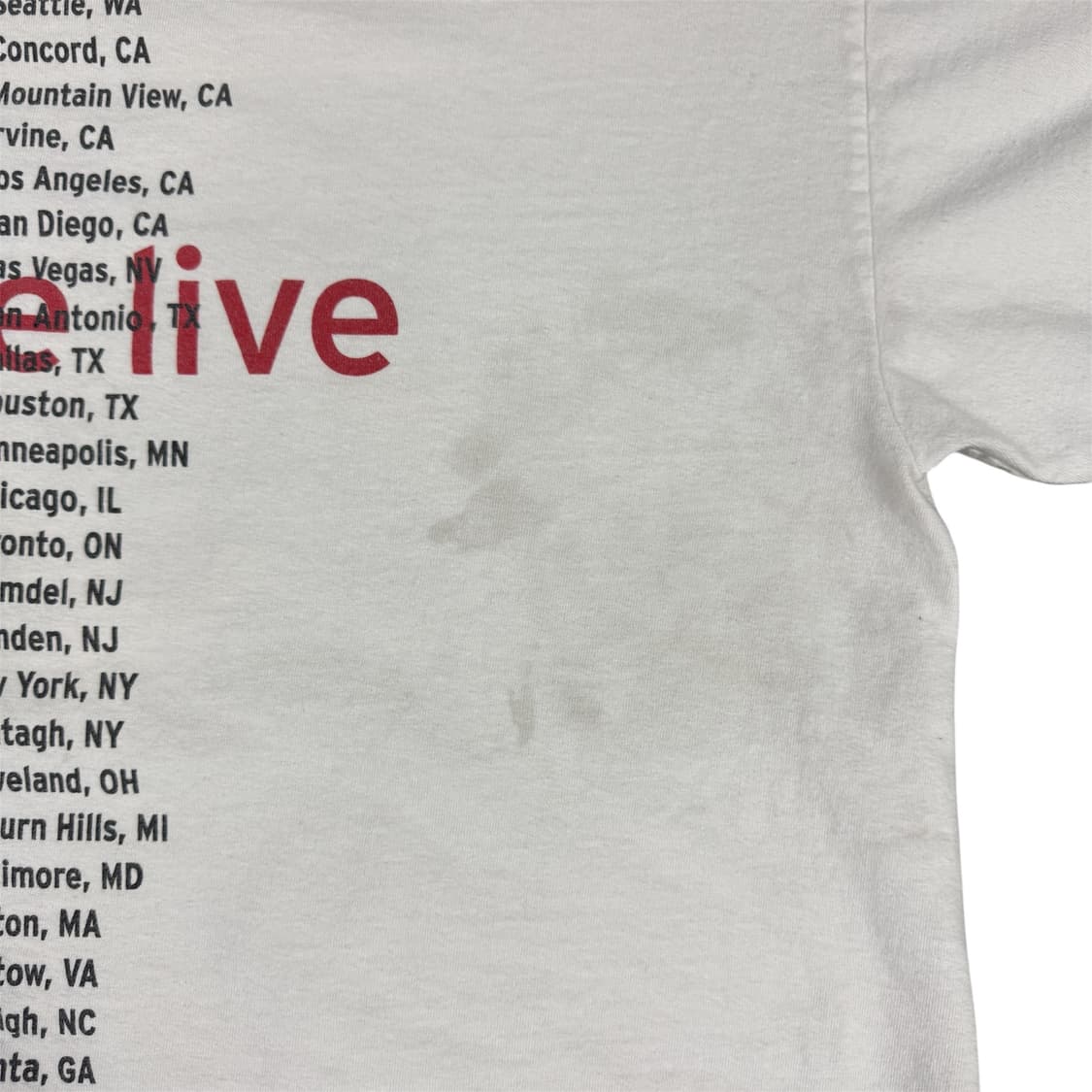 2001 Sade Lovers Rock Tour Tee 샤데이 티셔츠 상품이미지8