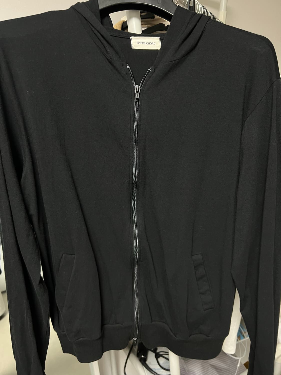 (2) 하프시코드 유니폼 후드 집업 블랙 상품이미지1