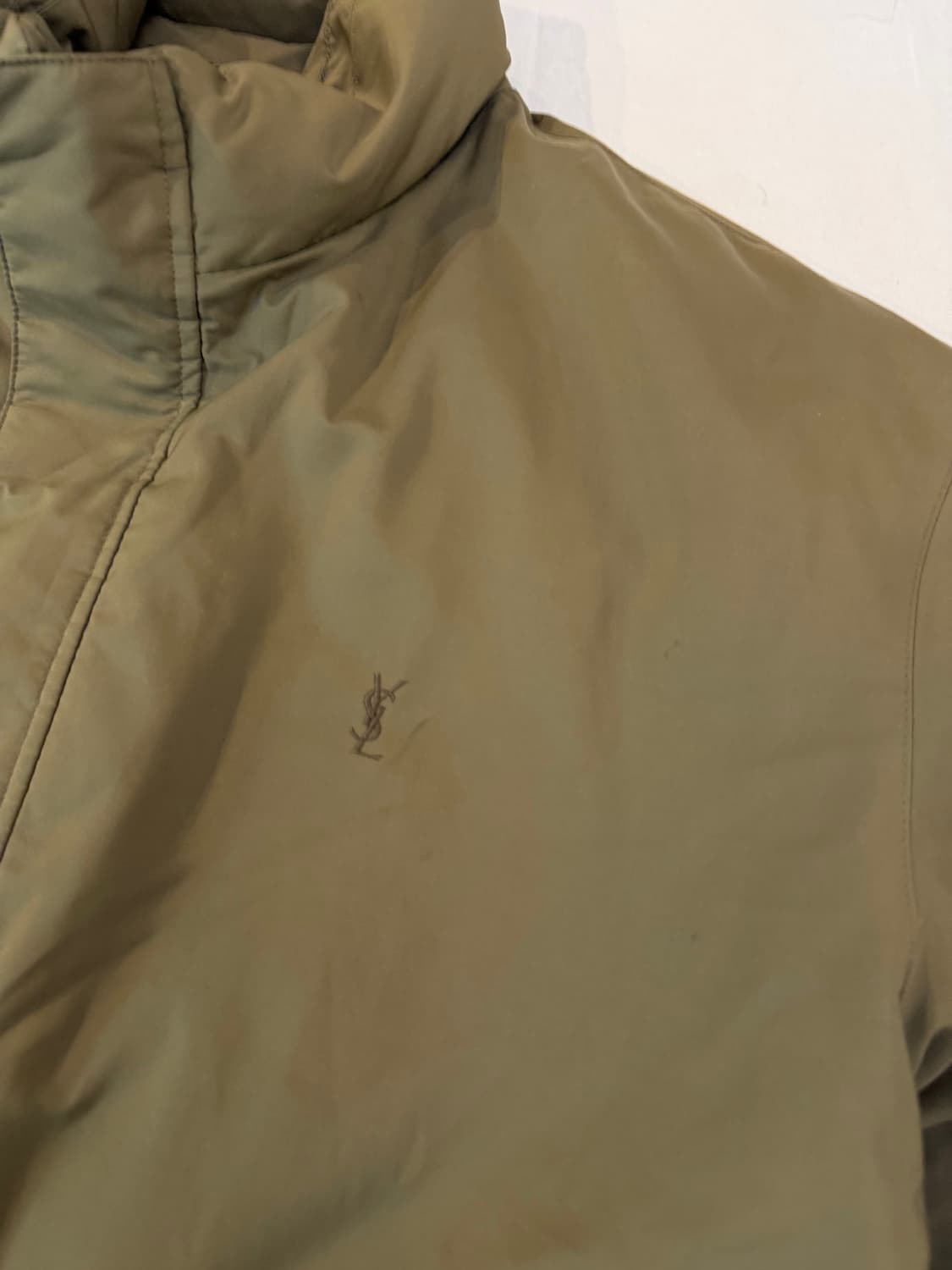 90s YSL 입생로랑 빈티지 구스다운 숏패딩 점퍼 베이지 상품이미지2
