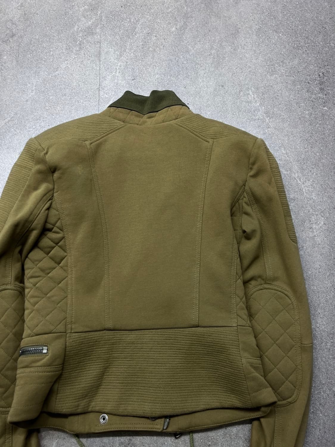 나폴레옹 더블 짚 퀼팅 판넬 사선 자켓 상품이미지5