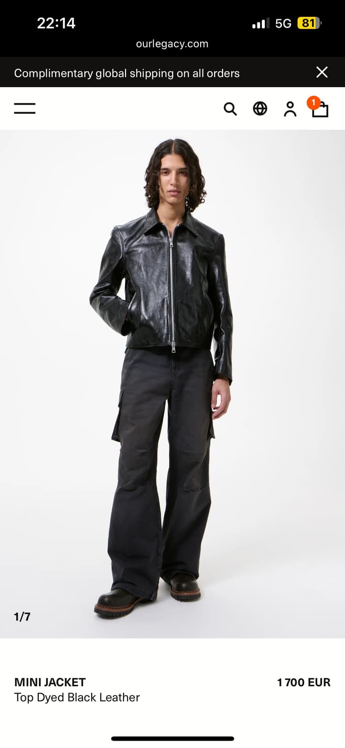 아워레가시 미니레더자켓 46사이즈 상품이미지2