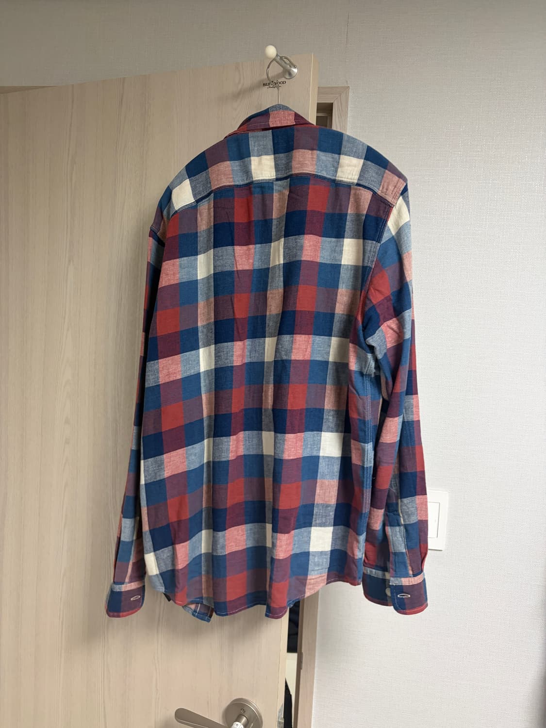 더블알엘 인디고 플레이드 남성 워크 셔츠 782928524 Large 상품이미지3