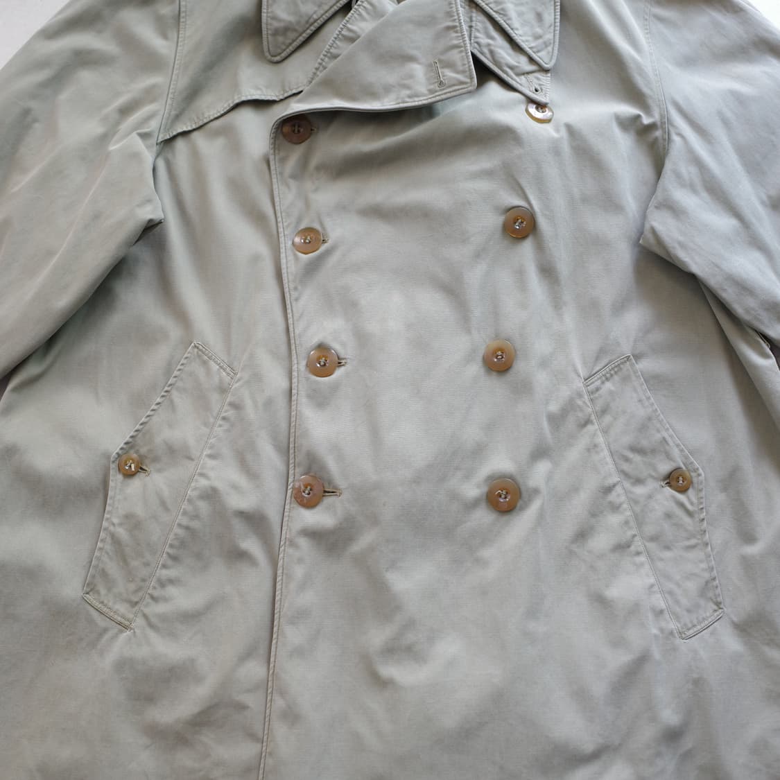 40~50s WWII 미육군 오피서 필드 트렌치 코트 44S 빈티지 상품이미지2