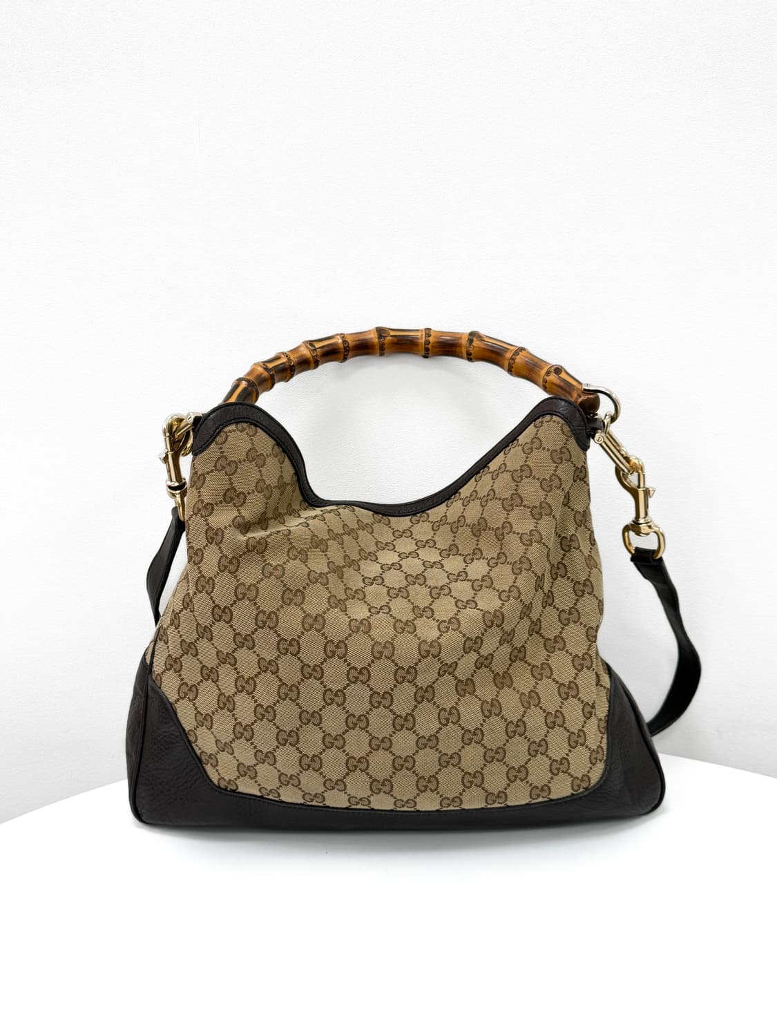 구찌 GG 캔버스 뱀부 호보백 상품이미지4