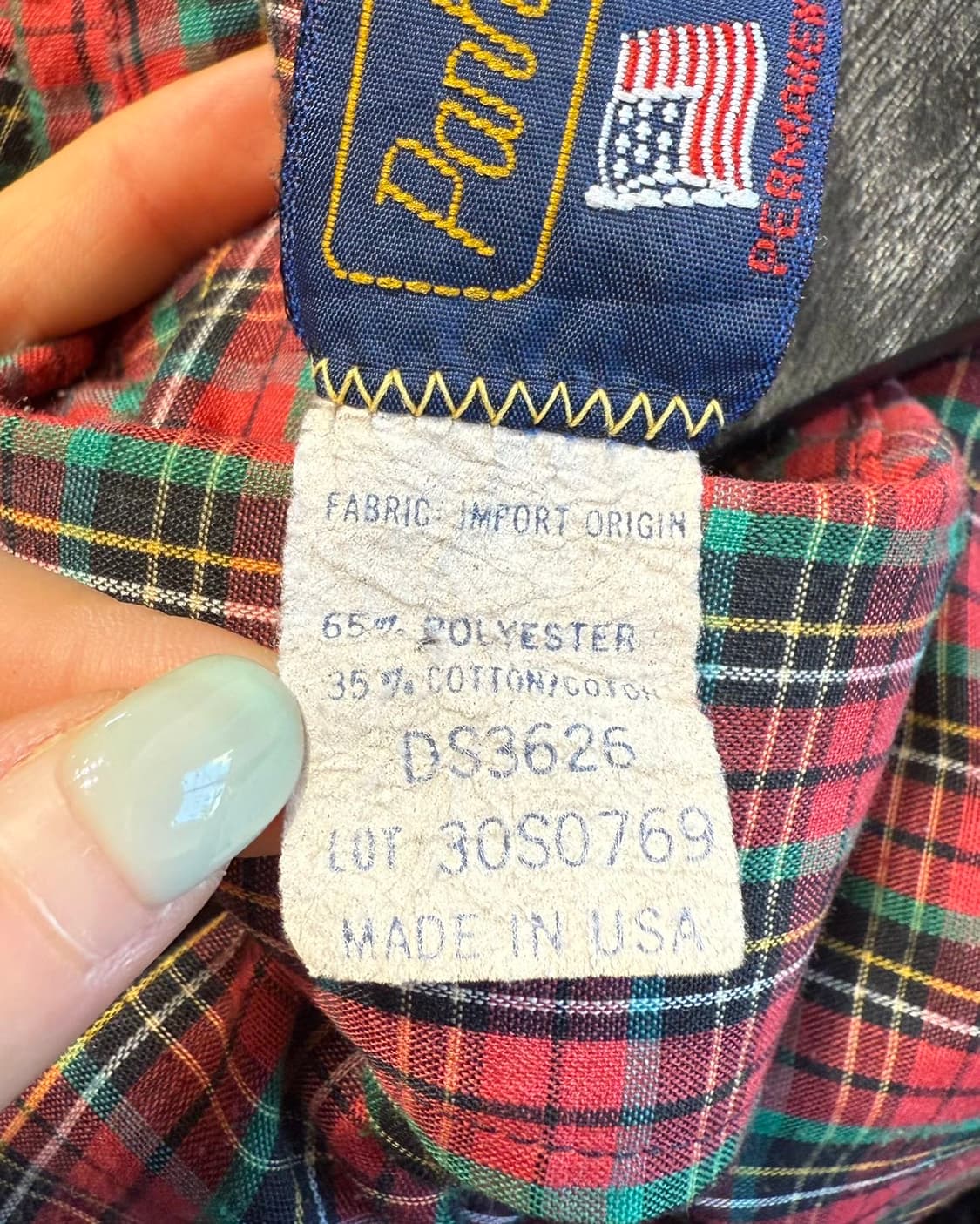 팬핸들 슬림 레드 체크 웨스턴 셔츠  상품이미지9