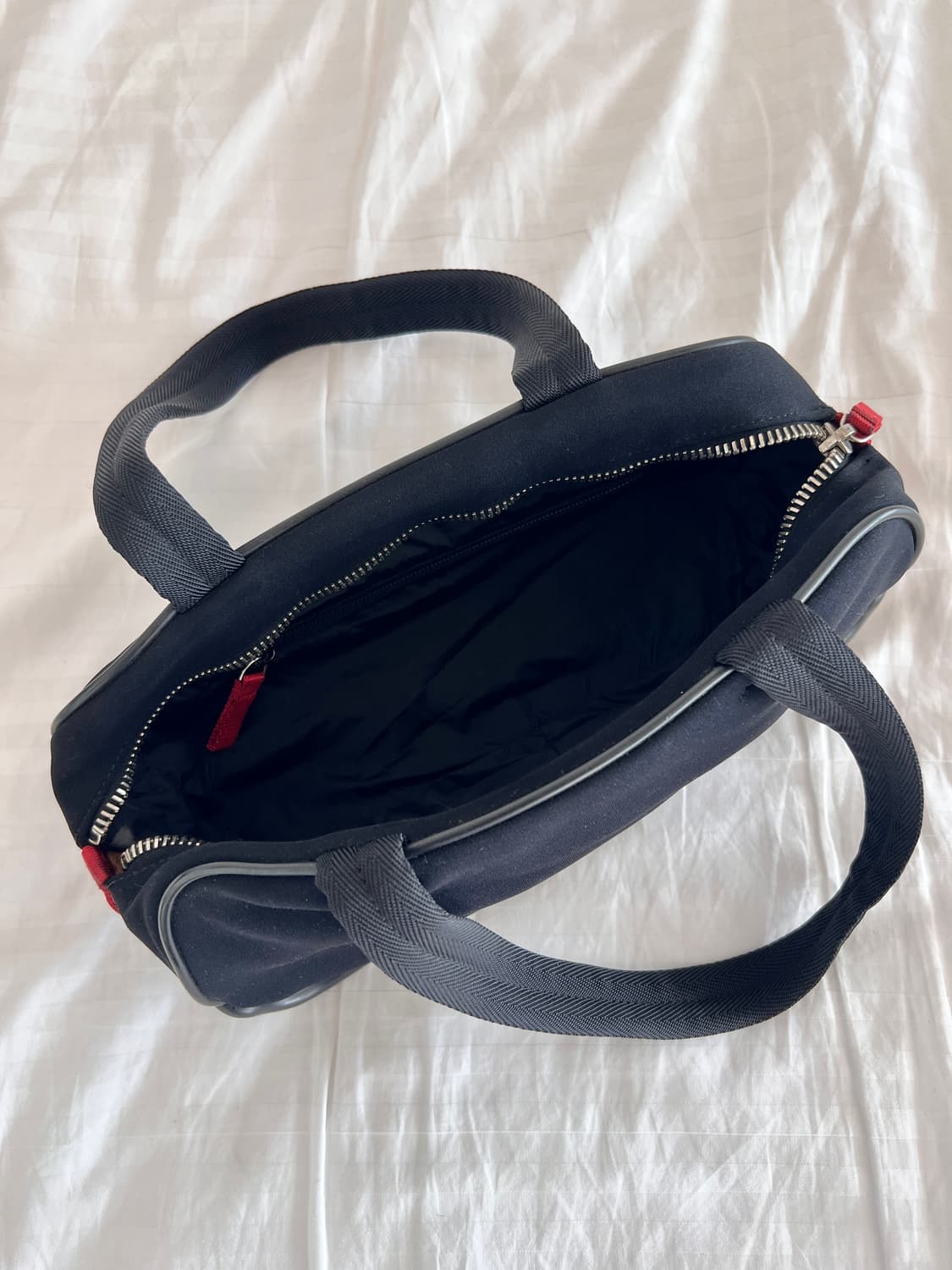 프라다 스포츠 블랙 나일론 보스톤 숄더백 상품이미지3