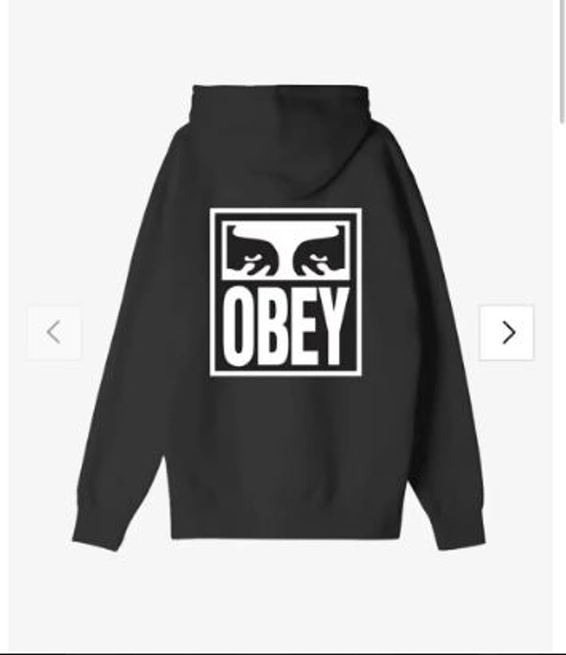 새상품) 오베이 아이즈 아이콘 후드티 블랙 L XL 상품이미지3