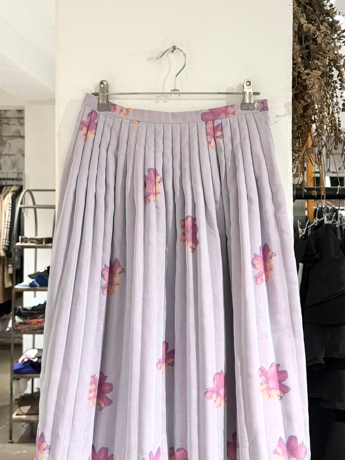 이세이 미야케 페테 라벤더 플로럴 플리츠 롱 스커트 상품이미지2