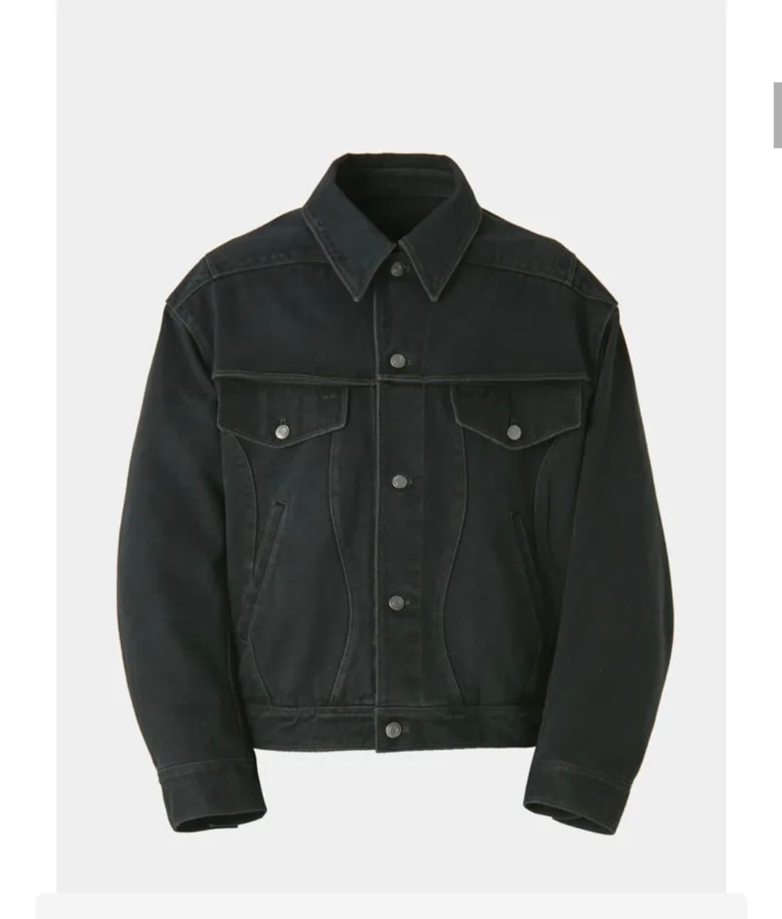 쿠어 트위스트 데님 트러거 자켓 (블랙)M 상품이미지2