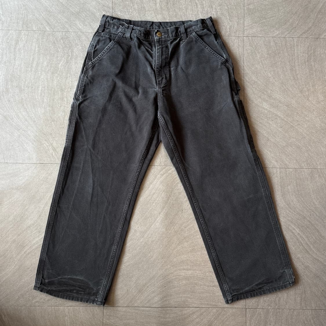 칼하트 오리지널 블랙 싱글니 카펜터 팬츠 바지 상품이미지5