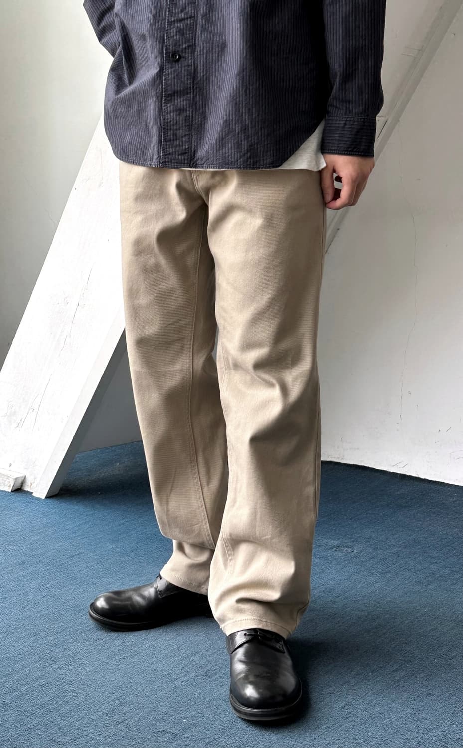 Cotton 5pkt wide straight pants 상품이미지4