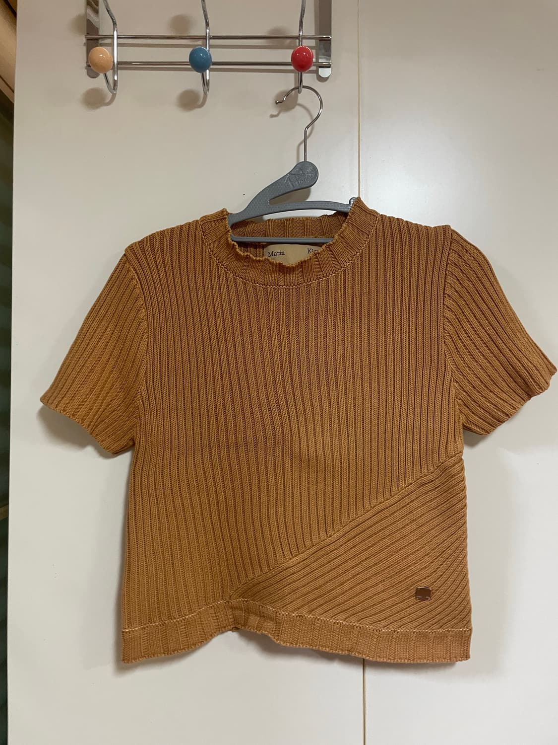 마뗑킴 크롭 반팔 니트 상품이미지1