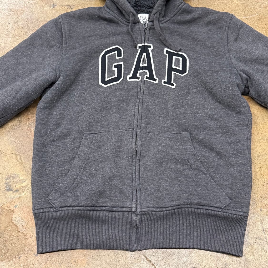 GAP 그레이 양털 후드집업 상품이미지3