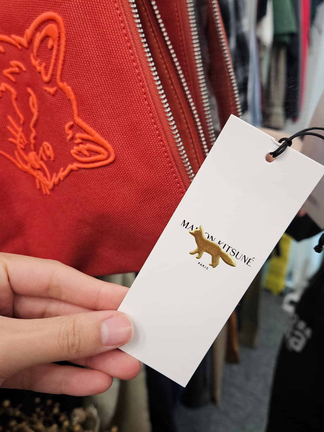 메종키츠네 폭스헤드파우치백 상품이미지6