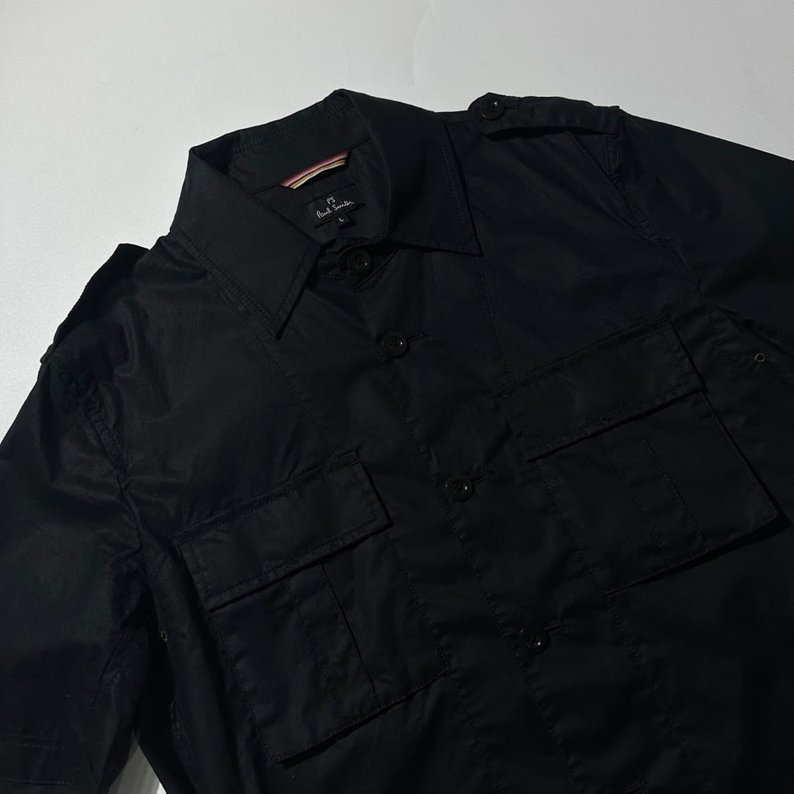 폴스미스 밀리터리 프론트 포켓 반팔 셔츠 블랙 상품이미지3