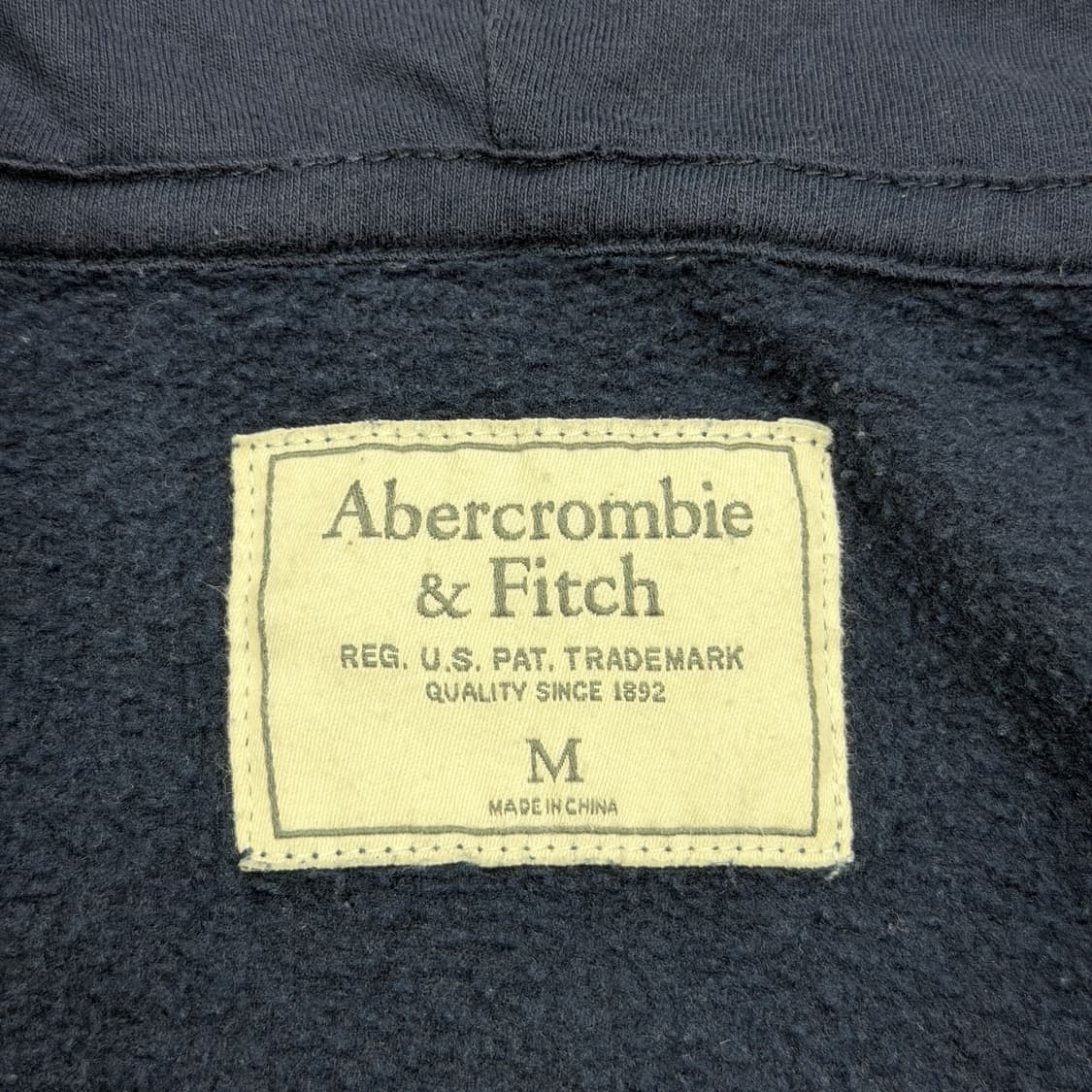 아베크롬비 빈티지 스펠로고 후드집업 자켓 네이비 M 상품이미지4