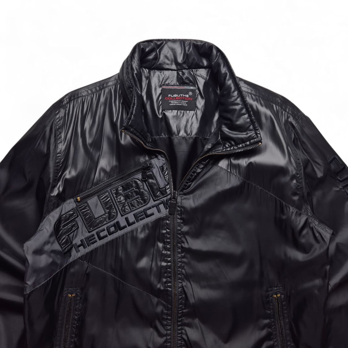 [M] 후부 나일론 글로시 자켓 y2k 상품이미지3