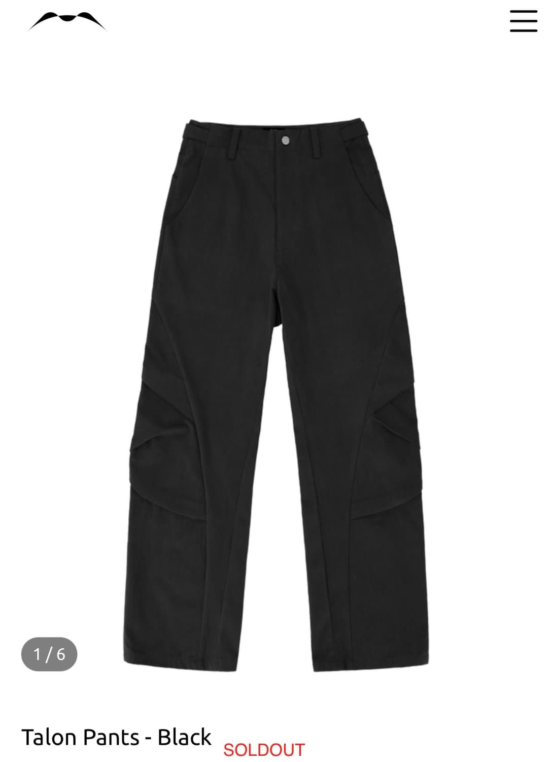 머신신테시스콜렉티브 talon pants black size1 상품이미지1