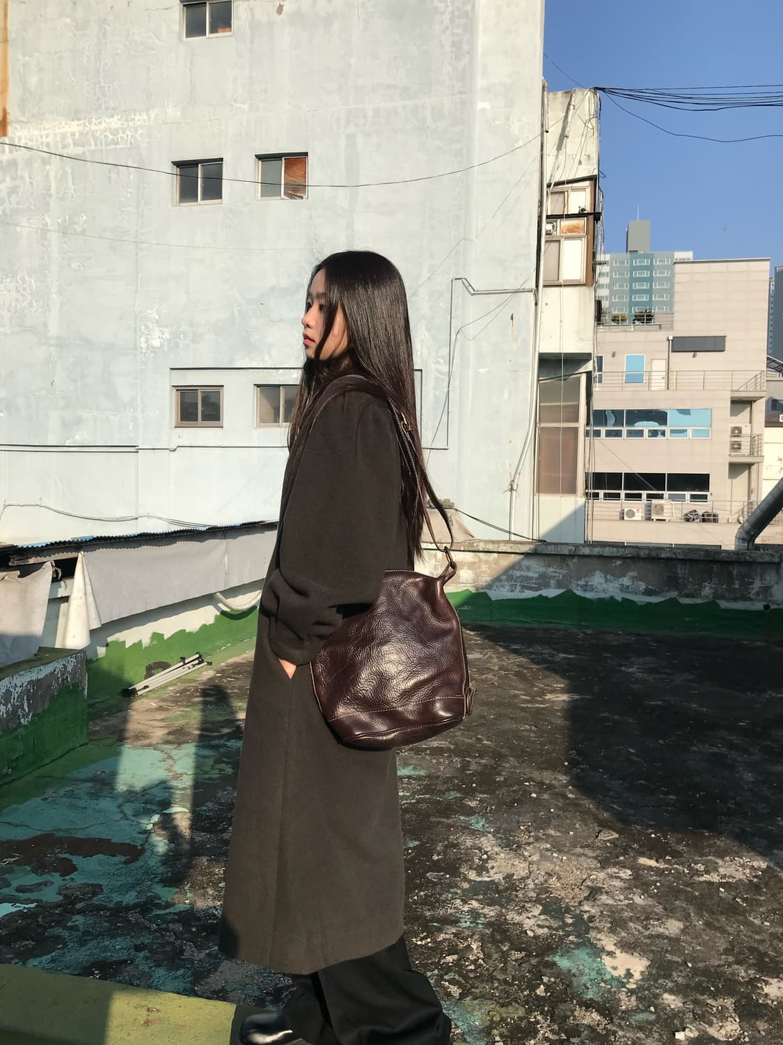 딥그린 버튼 코트  상품이미지4