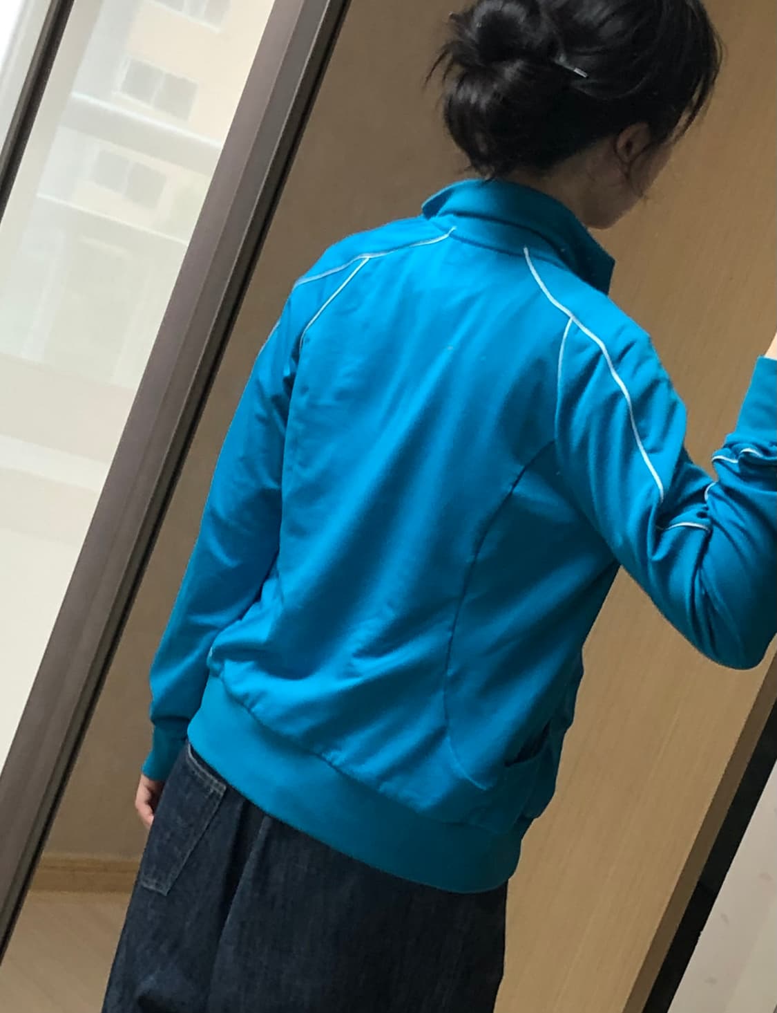 S 아디다스 빈티지블루 져지 긴팔 집업 자켓 잠바 상품이미지10
