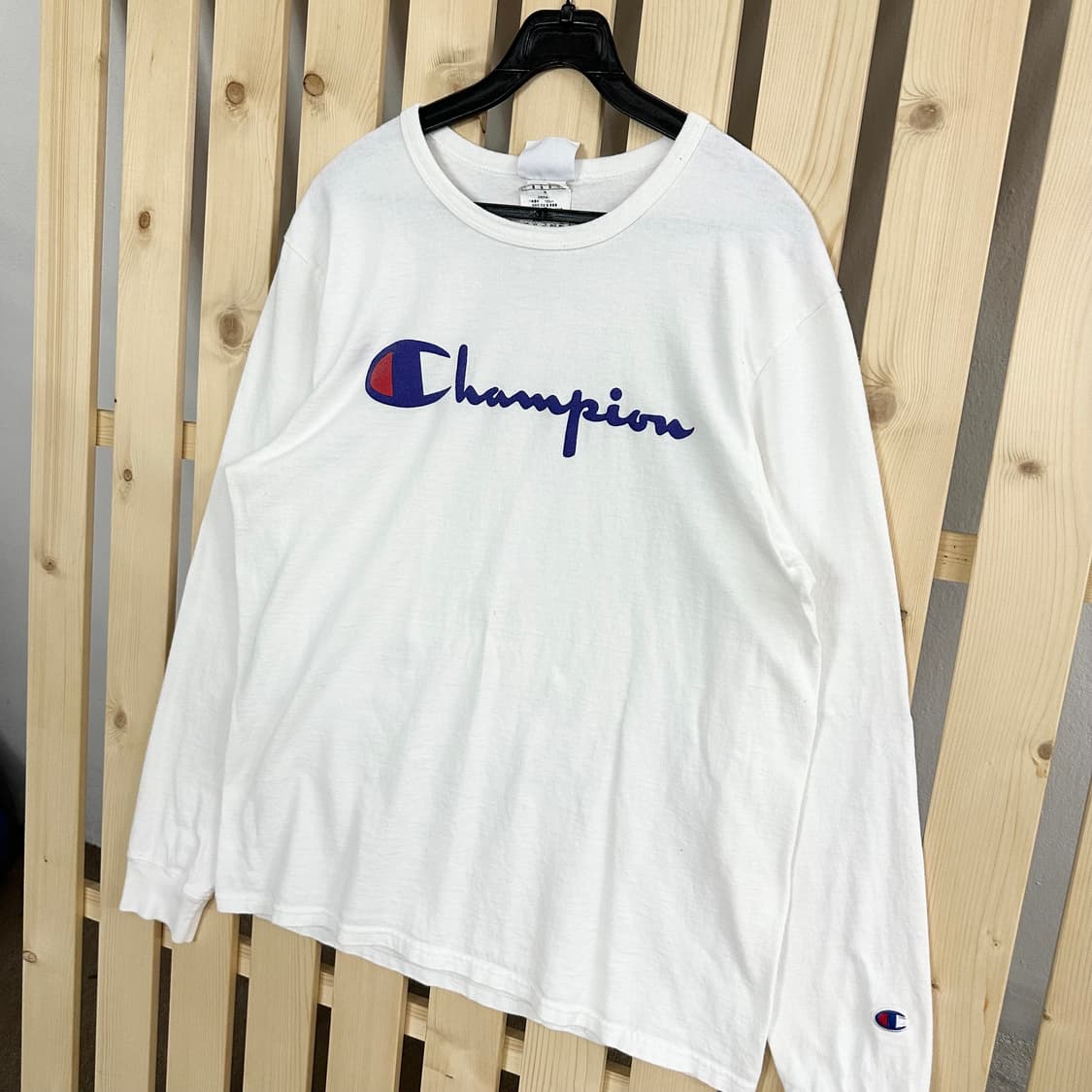 (M) 챔피온 화이트 롱슬리브 티셔츠 상품이미지2