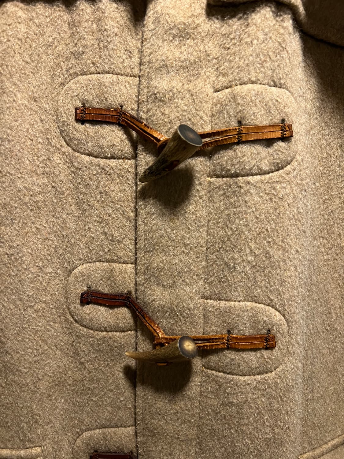 [S]90's Gloverall 글로버올 우먼스 베이지 울 더플 코트 상품이미지3