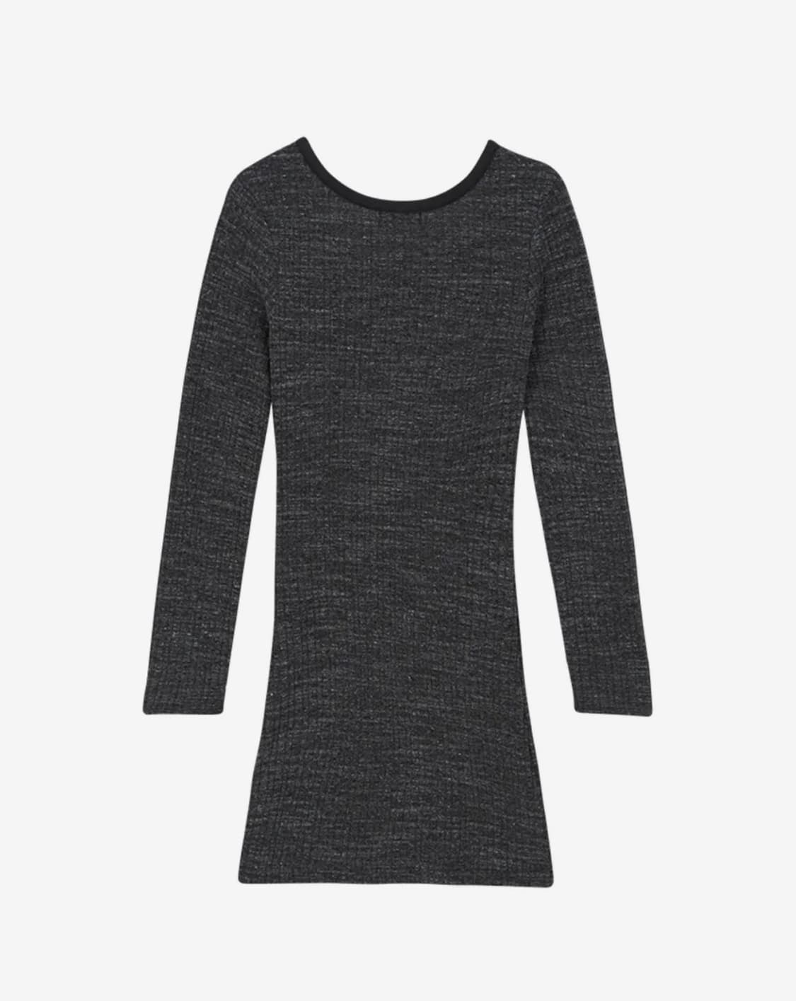 ason 애즈온 LIBBED COMBI MINI DRESS 차콜 상품이미지5