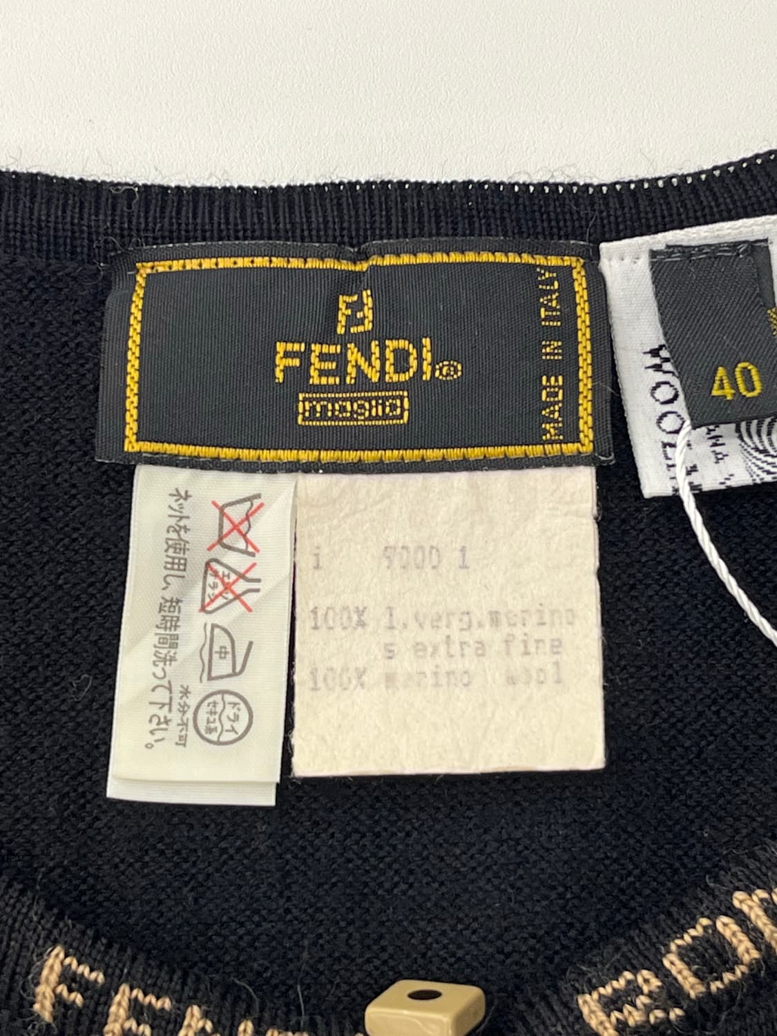 Fendi 펜디 블랙 울 니트 가디건 상품이미지8