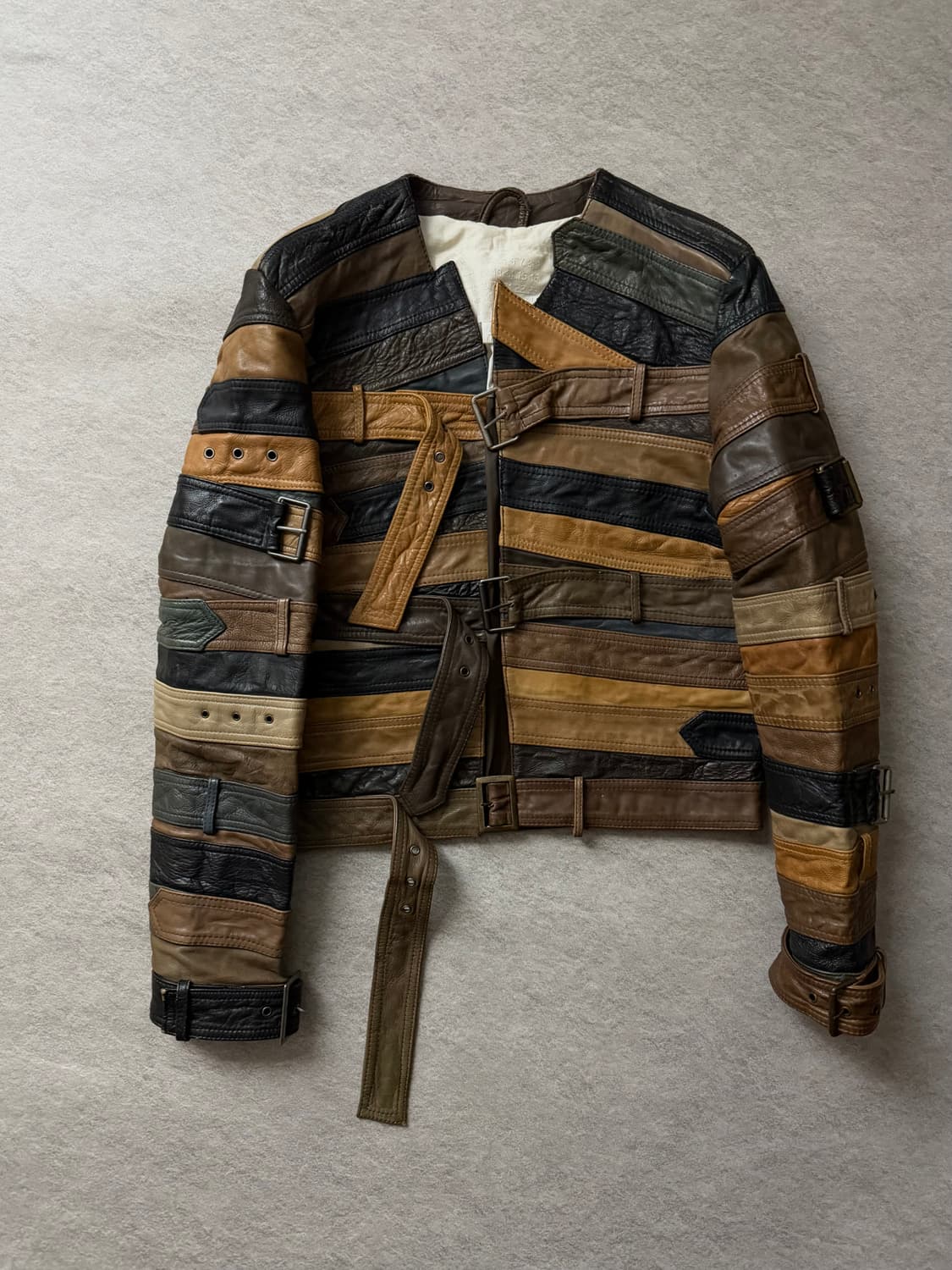 12AW 마르지엘라 벨트 레더자켓 상품이미지1