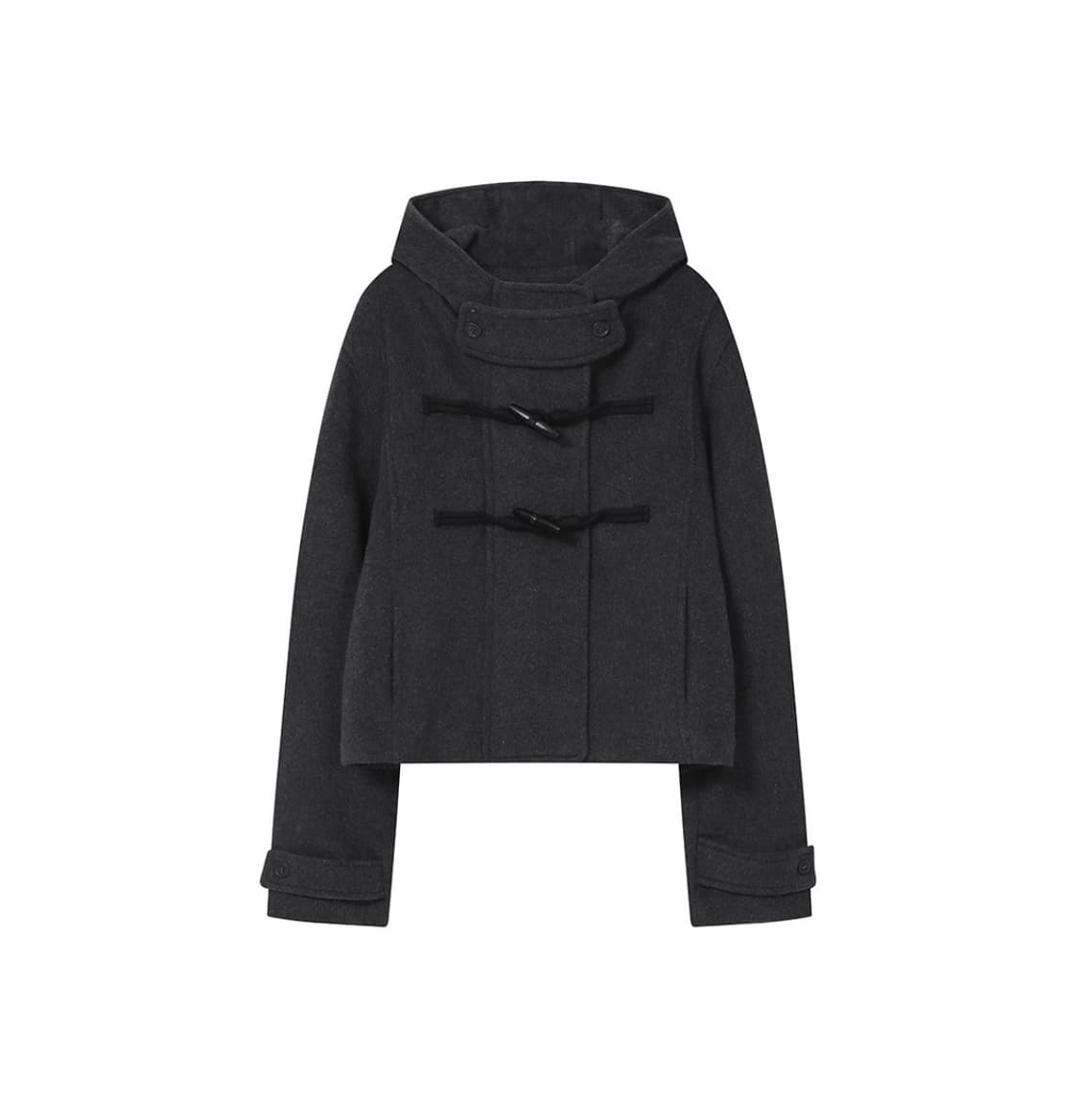 미세키서울 더플 후디 숏코트 차콜 상품이미지1