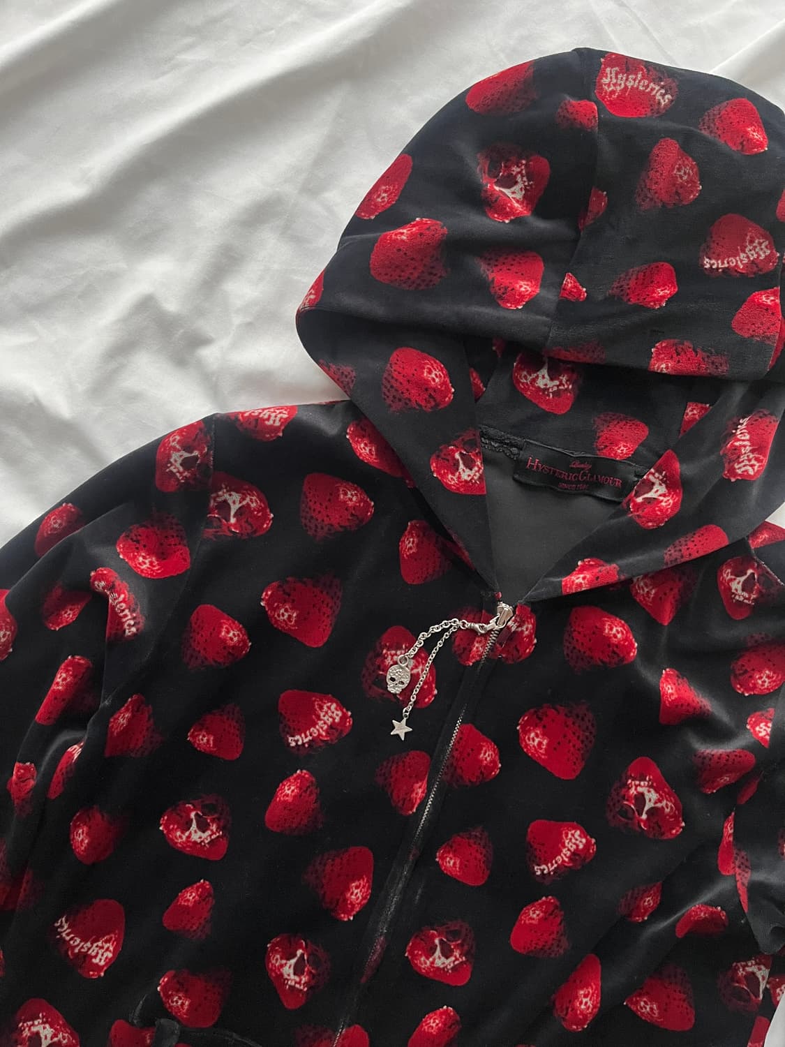 히스테릭 글래머 스컬베리 해골 딸기 후드집업 상품이미지5