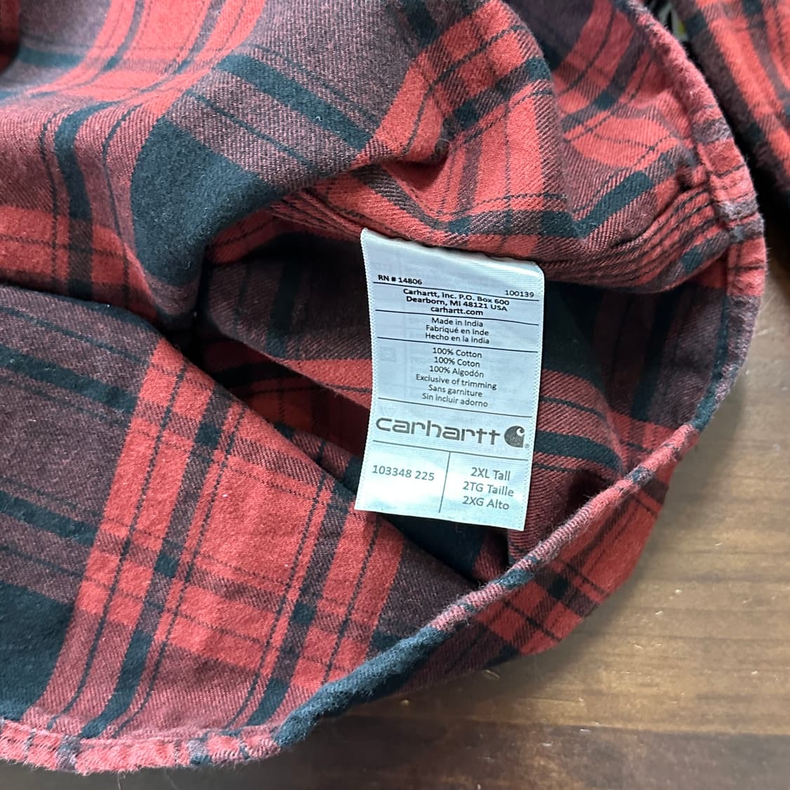칼하트 플란넬 체크 셔츠 XXL 상품이미지6