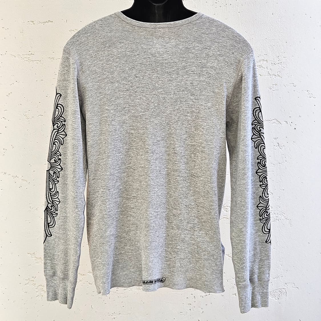 [XL] 미사용 크롬하츠 홀스슈 와플 니트 그레이 B1213C142 상품이미지4