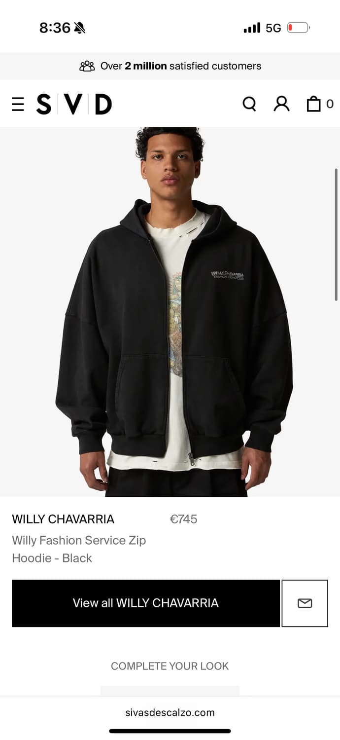 윌리차바리아 패션서비스 후드집업 상품이미지1