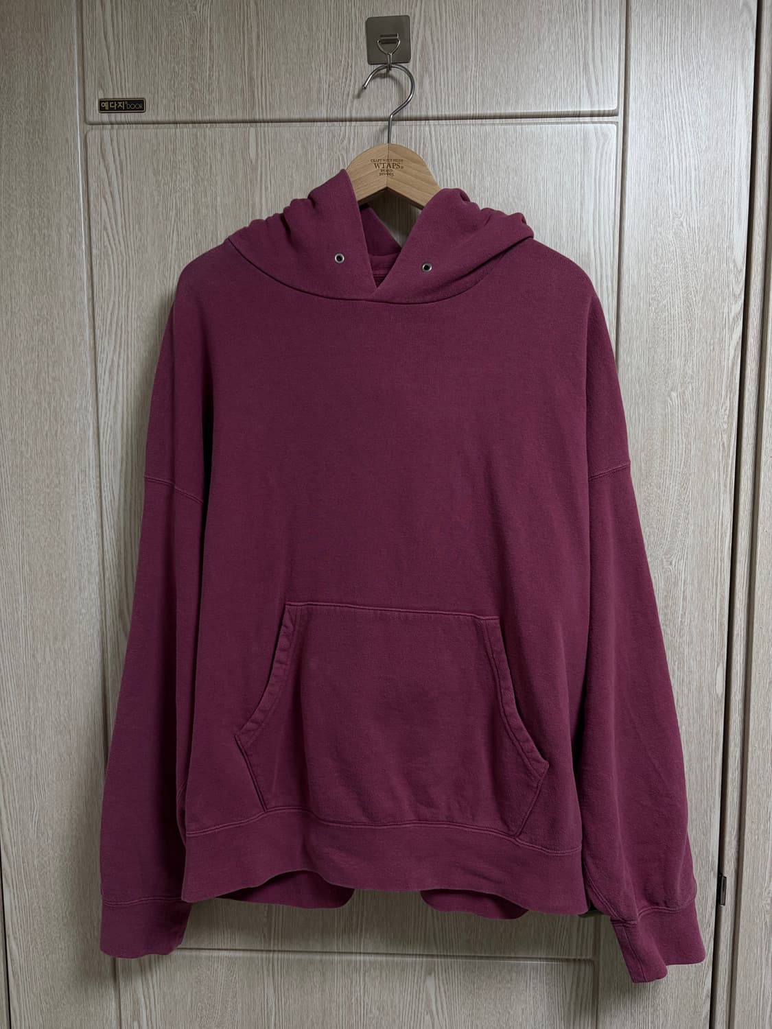 비즈빔 21aw 앰플러스 후드 가먼트다이 버건디 2 상품이미지3