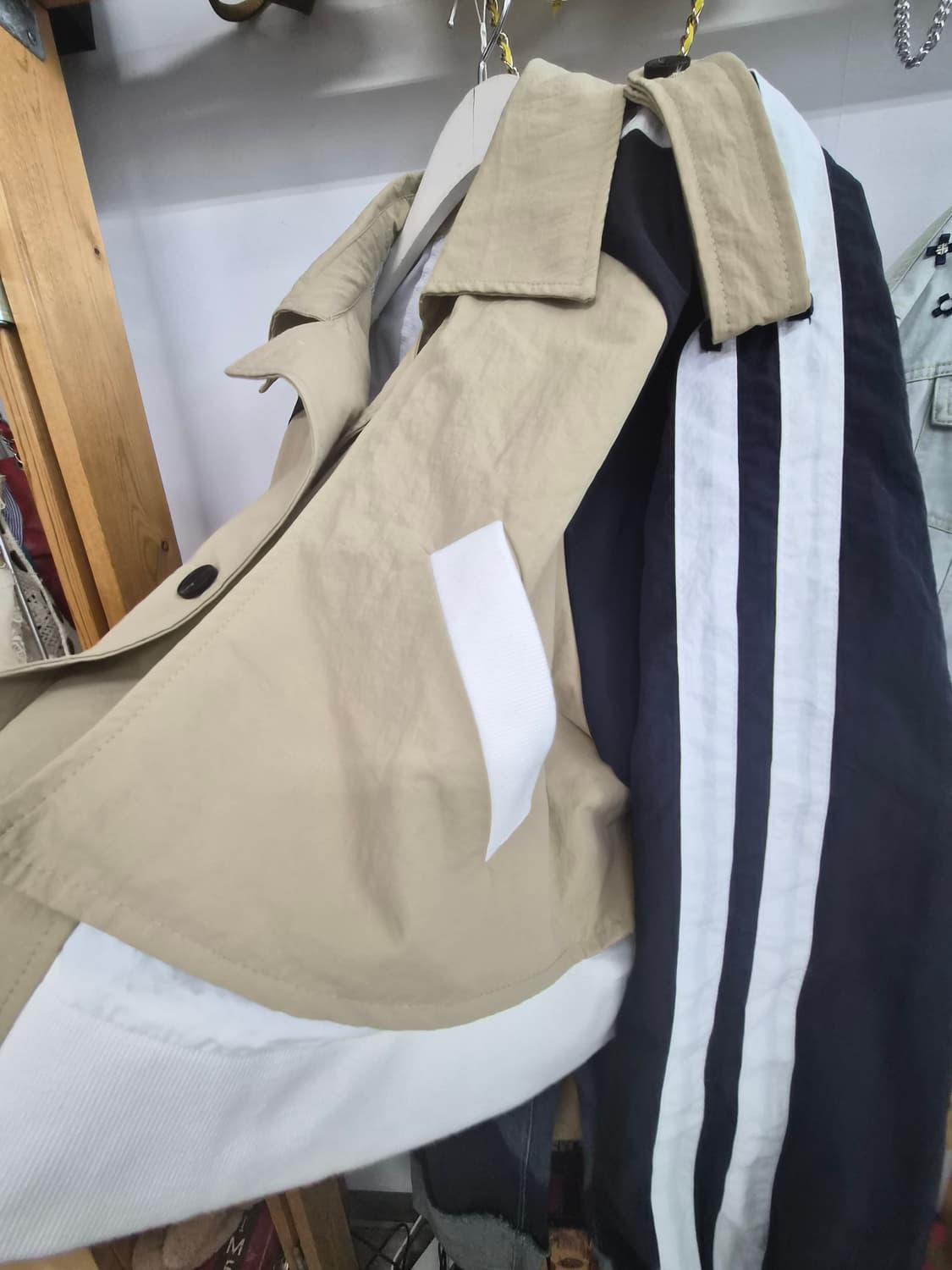 스포티 데님 배색 롱스커트.레터링 트렌치점퍼 상품이미지9