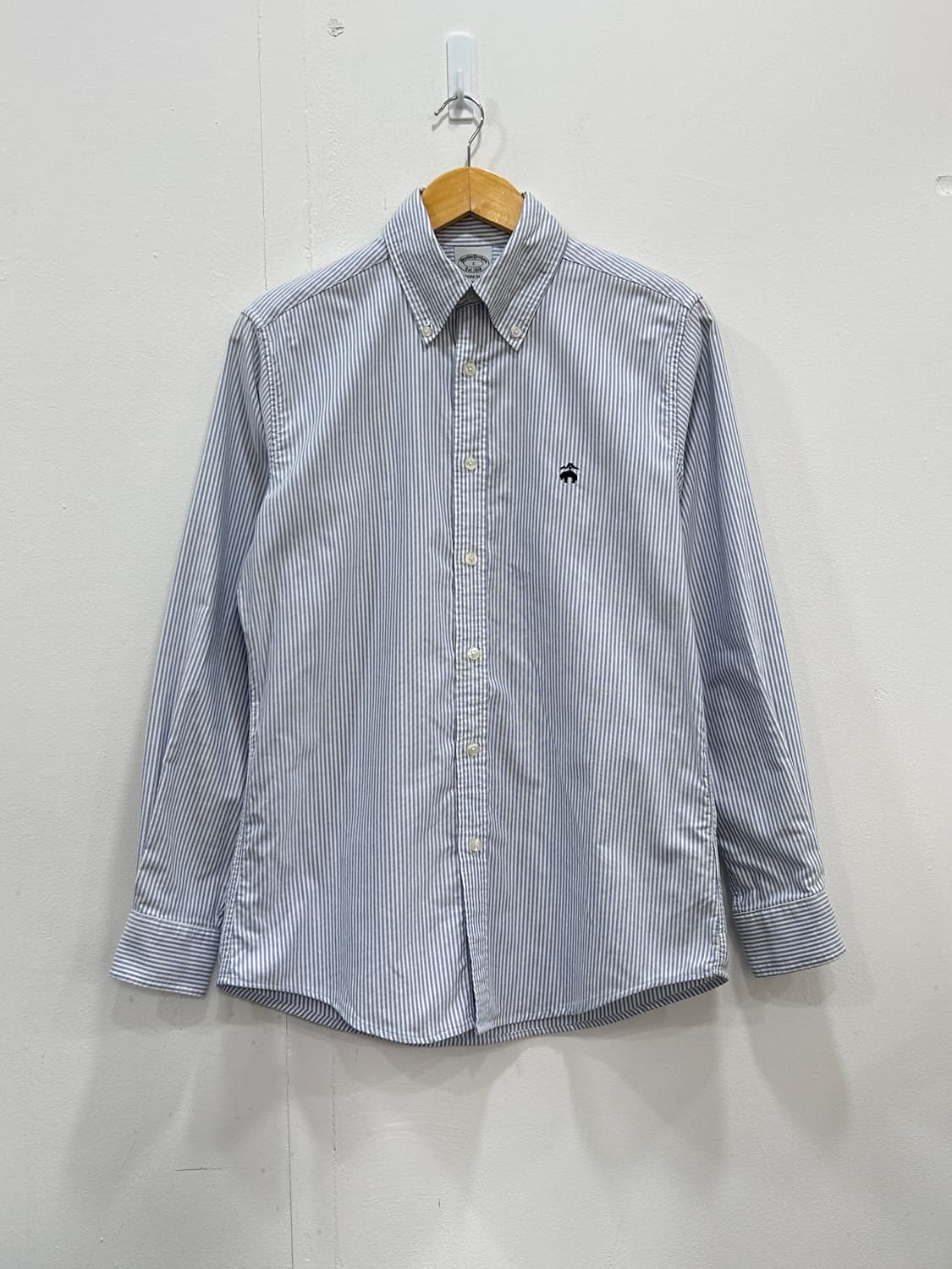 브룩스브라더스 옥스포드 스트라이프 셔츠 S 95 블루 상품이미지2