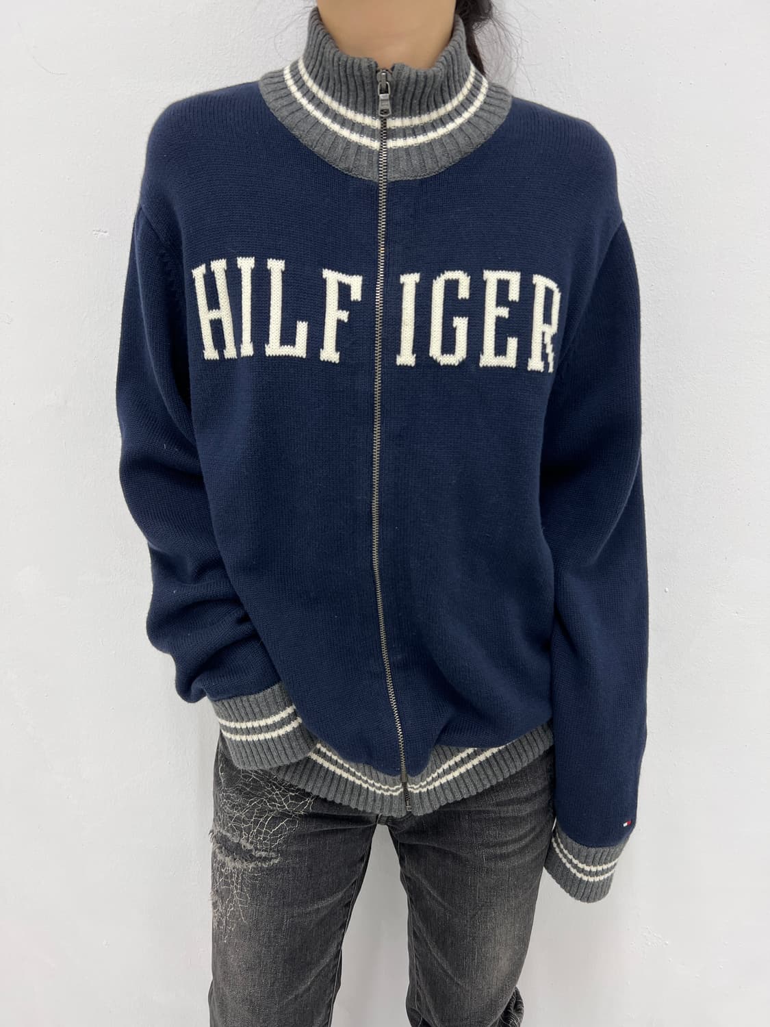 tommy hilfiger logo knit zipup 상품이미지2
