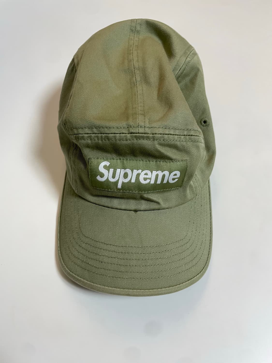 23ss) 슈프림 워시드 치노 트윌 캠프캡 올리브 상품이미지1